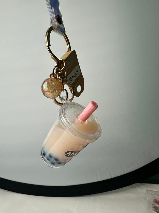 Angel mini boba keychain