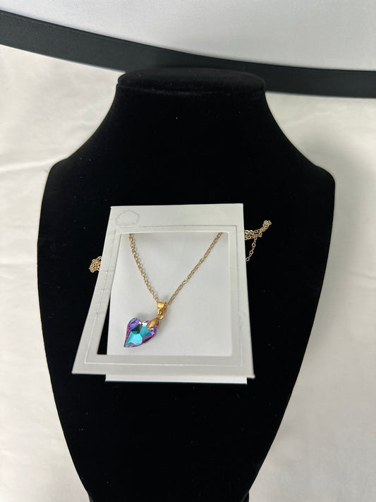 Multicolor heart shape necklace